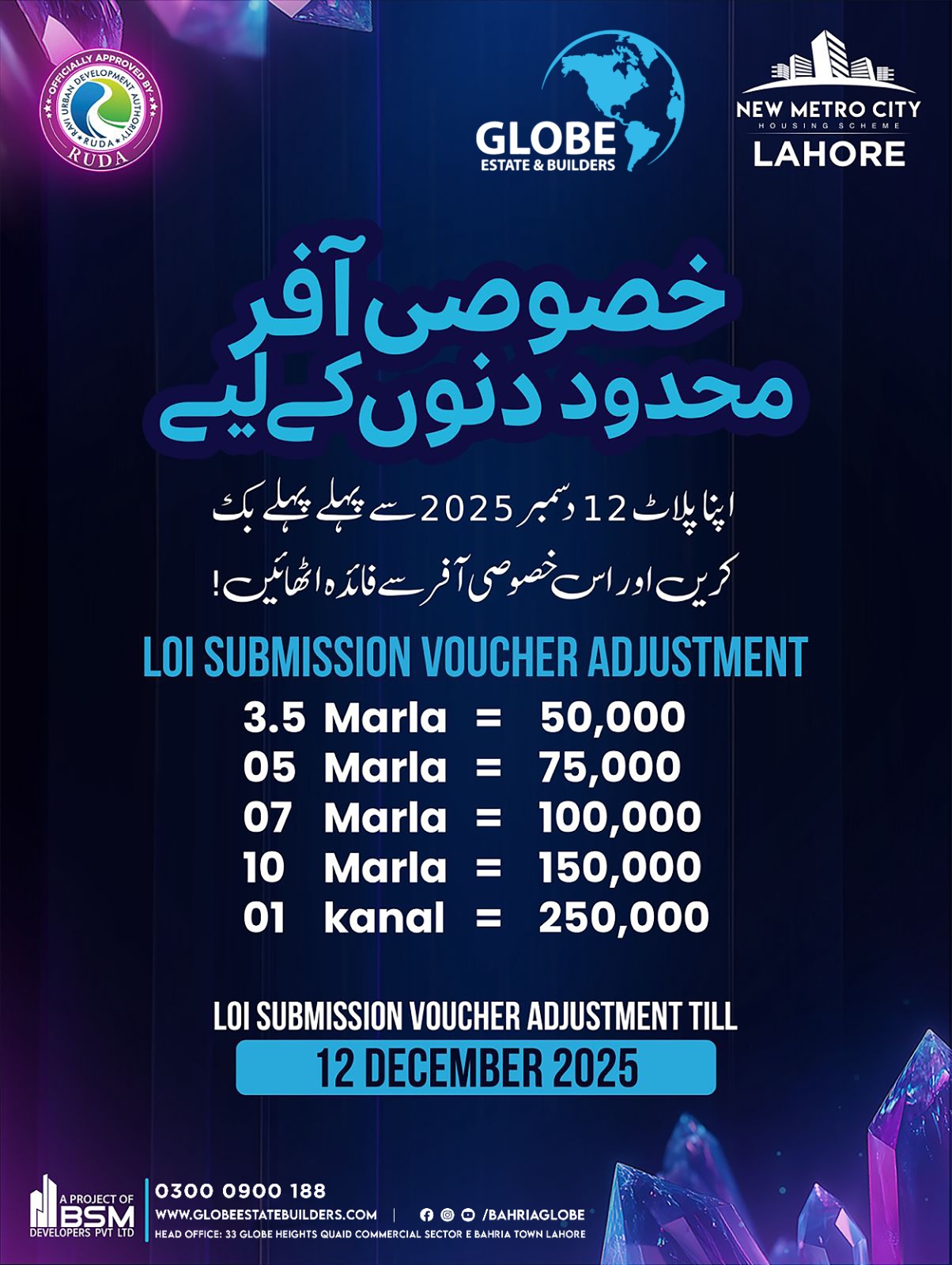 Special Offer New Metro City Lahore Opal Block Book Before December 12, 2025